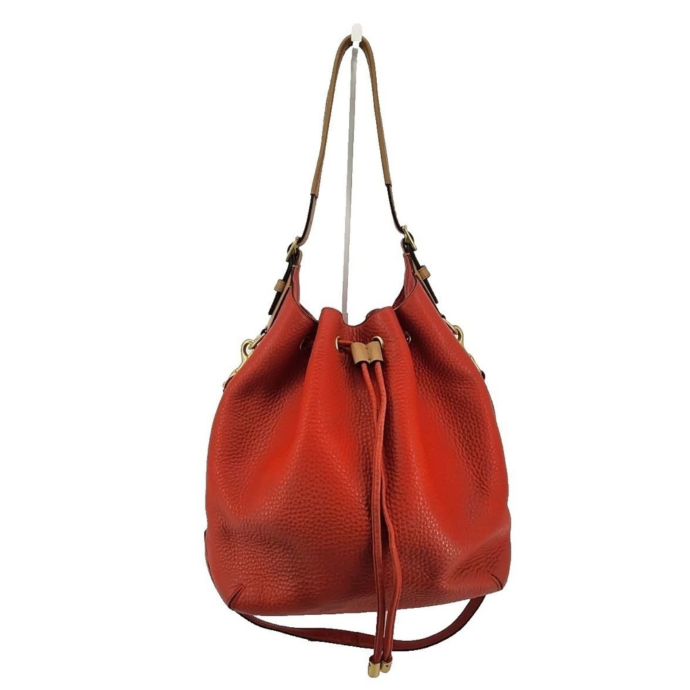 Coach Bucket‎ Bag Womens Large Corral Madison Phoebe Pebbled Leather 25306 GUC
